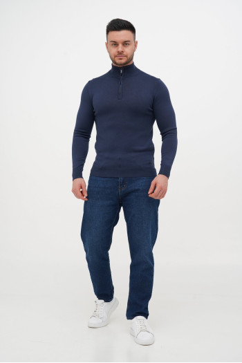 Гольф однотонний замок Trend Collection 10011 Синій (702/CORAL)