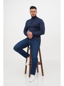 Гольф однотонний замок Trend Collection 10011 Синій (702/CORAL)