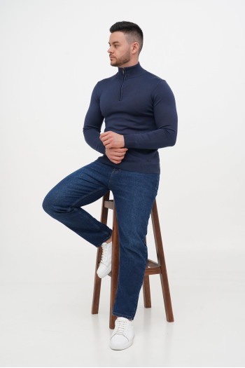 Гольф однотонний замок Trend Collection 10011 Синій (702/CORAL)