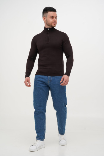 Гольф однотонний замок Trend Collection 10011 Темно-коричневий (977/BROWN)