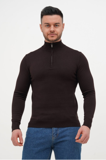Гольф однотонний замок Trend Collection 10011 Темно-коричневий (977/BROWN)