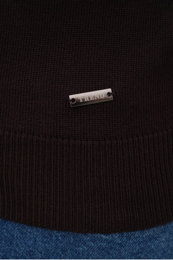 Гольф однотонний замок Trend Collection 10011 Темно-коричневий (977/BROWN)