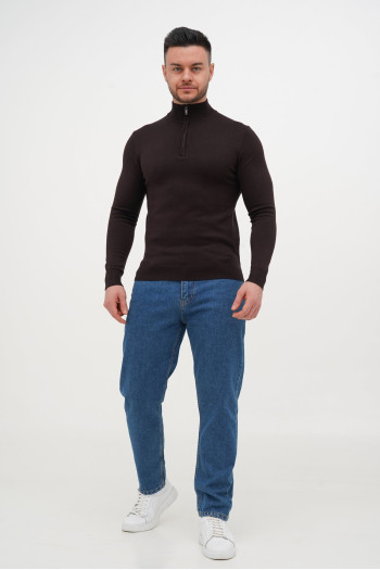Гольф однотонний замок Trend Collection 10011 Темно-коричневий (977/BROWN)