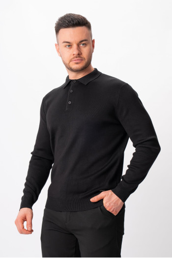Джемпер поло трикотаж K.O.R 0207 Чорний (black)