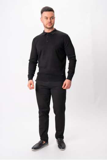 Джемпер поло трикотаж K.O.R 0207 Чорний (black)