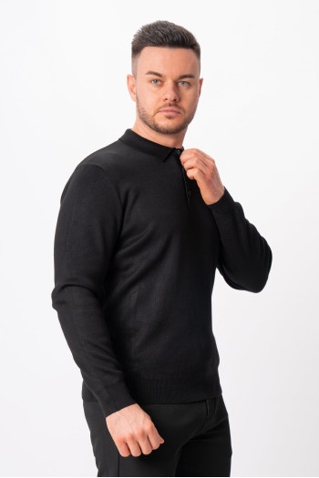 Джемпер поло трикотаж K.O.R 0207 Чорний (black)