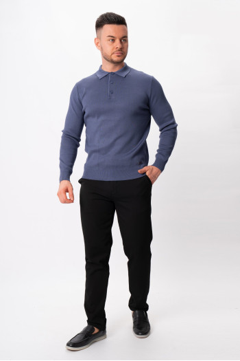 Джемпер поло трикотаж K.O.R 0207 Синій (blue)