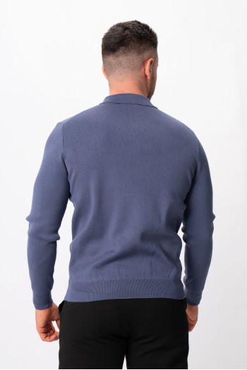 Джемпер поло трикотаж K.O.R 0207 Синій (blue)