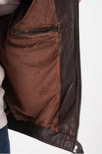 Куртка з екошкіри Trend Collection 640380 Коричневий (coffee)