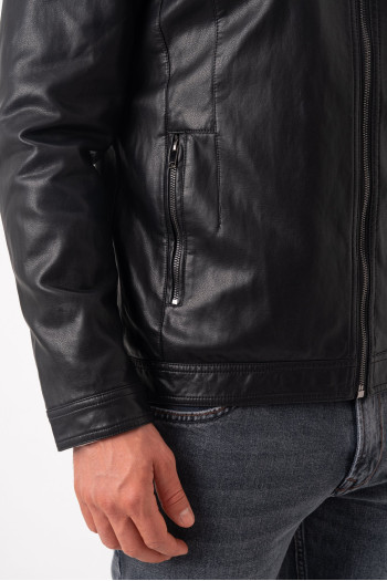 Куртка з екошкіри K.O.R 6628 Чорний (black)