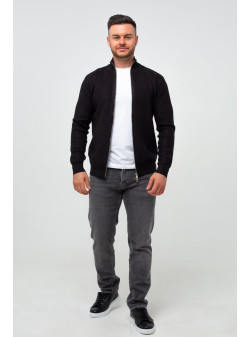 Кофта на замку кежуал K.O.R 35152 Чорний (№303 black)