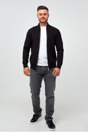 Кофта на замку кежуал K.O.R 35152 Чорний (№303 black)