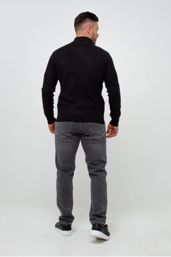 Кофта на замку кежуал K.O.R 35152 Чорний (№303 black)