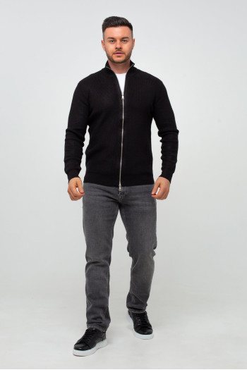 Кофта на замку кежуал K.O.R 35152 Чорний (№303 black)