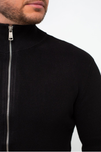 Кофта на замку кежуал K.O.R 35152 Чорний (№303 black)