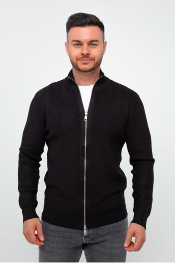 Кофта на замку кежуал K.O.R 35152 Чорний (№303 black)