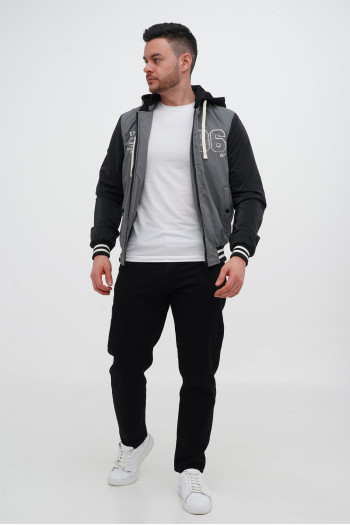 Бомбер Trend Collection 7736 Сірий+чорний (GRAY)