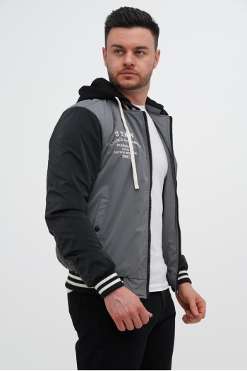 Бомбер Trend Collection 7736 Сірий+чорний (GRAY)