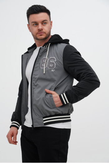 Бомбер Trend Collection 7736 Сірий+чорний (GRAY)