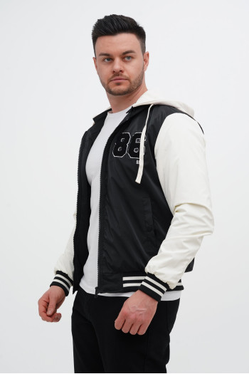 Бомбер Trend Collection 7736-1 Чорний+білий (BLACK)