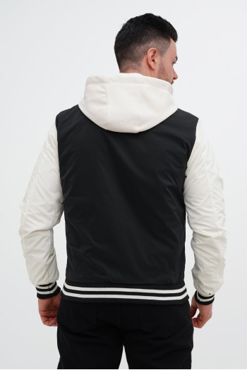 Бомбер Trend Collection 7736-1 Чорний+білий (BLACK)