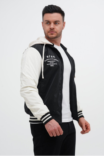 Бомбер Trend Collection 7736-1 Чорний+білий (BLACK)