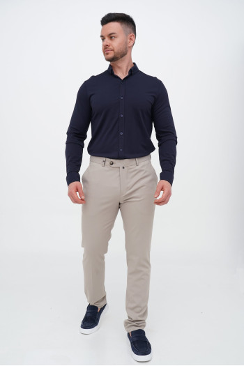 Сорочка однотонна Trend Collection 2265-1 Темно-синій (LACIVERT)