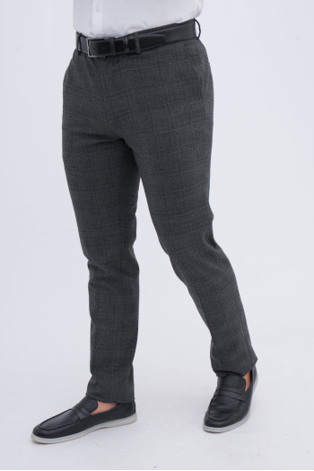 Штани slim fit Trend Collection 1267 Сірий+синій кл. (color 3)