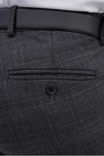 Штани slim fit Trend Collection 1267 Сірий+синій кл. (color 3)