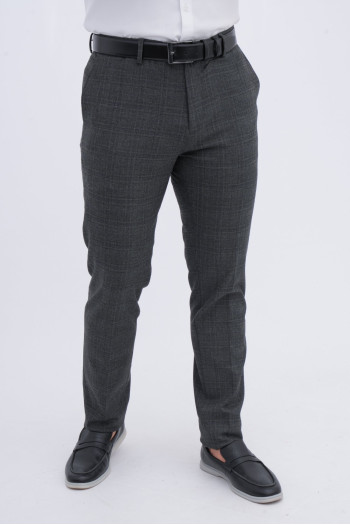 Штани slim fit Trend Collection 1267 Сірий+синій кл. (color 3)